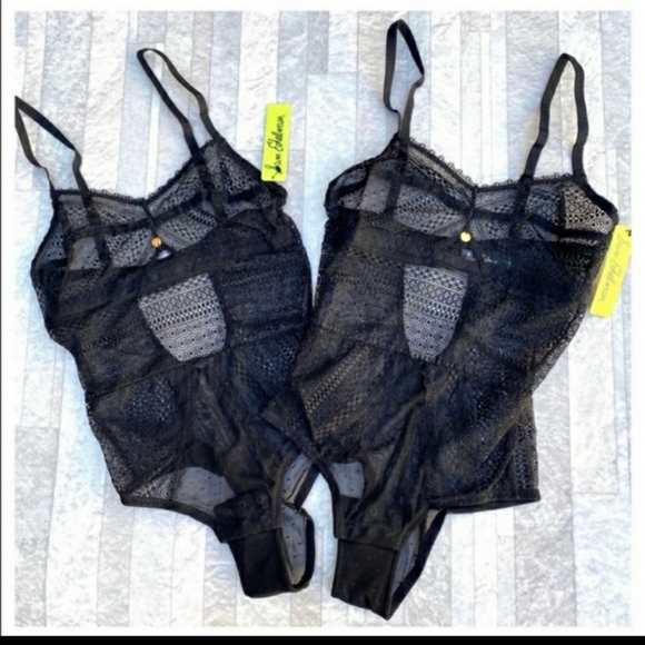 NWT Sam Edelman Sexy Lace Teddy Bodysuit Black Size S - Picture 3 of 4